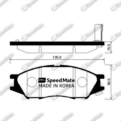 SpeedMate SM-BPS004 - Тормозные колодки, дисковые, комплект www.autospares.lv