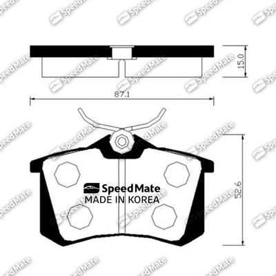 SpeedMate SM-BPS011 - Bremžu uzliku kompl., Disku bremzes autospares.lv