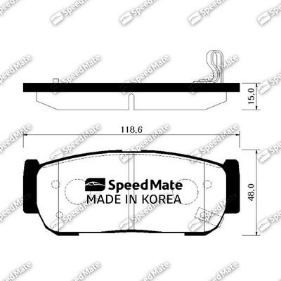 SpeedMate SM-BPY009 - Тормозные колодки, дисковые, комплект www.autospares.lv