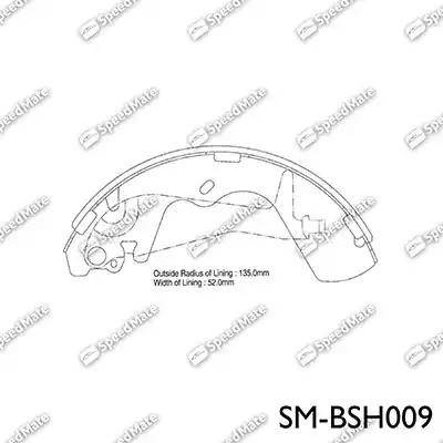 SpeedMate SM-BSH009 - Bremžu loku komplekts autospares.lv