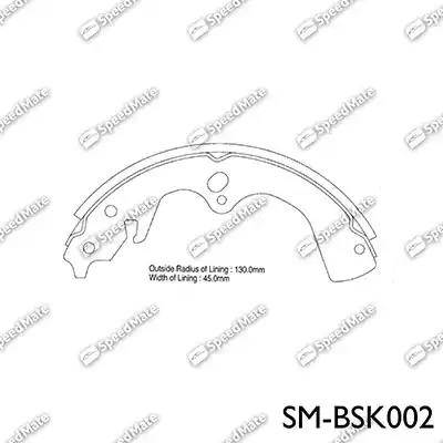 SpeedMate SM-BSK002 - Bremžu loku komplekts autospares.lv