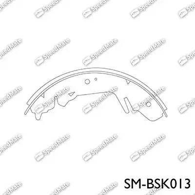 SpeedMate SM-BSK013 - Комплект тормозных колодок, барабанные www.autospares.lv