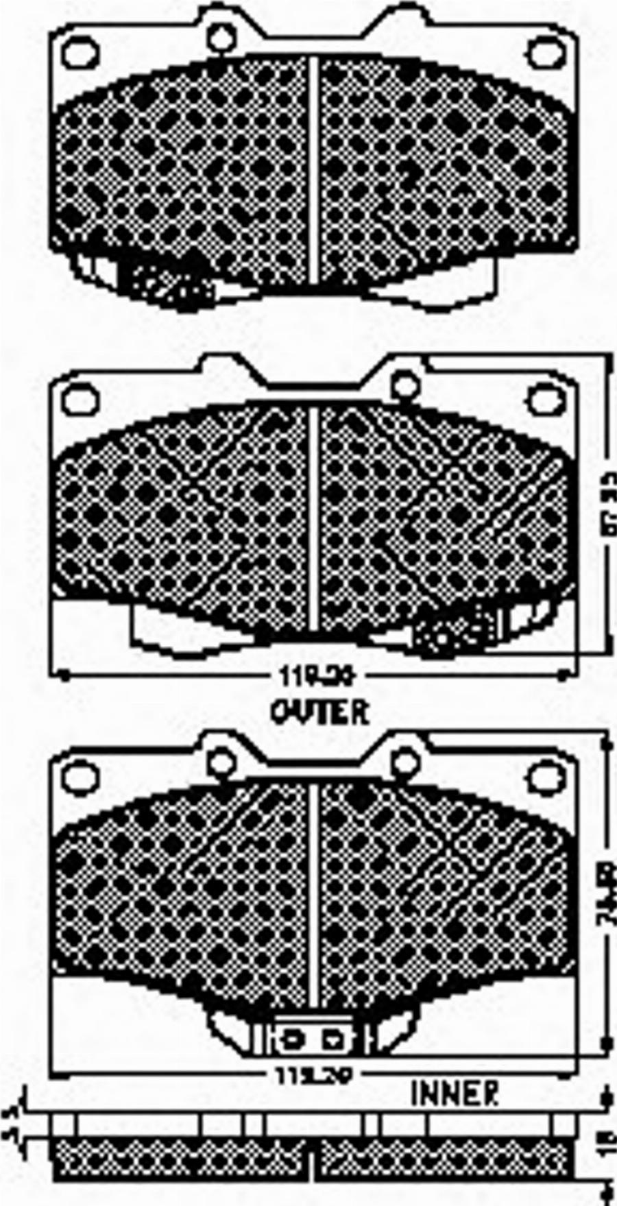 Spidan 30958 - Brake Pad Set, disc brake www.autospares.lv