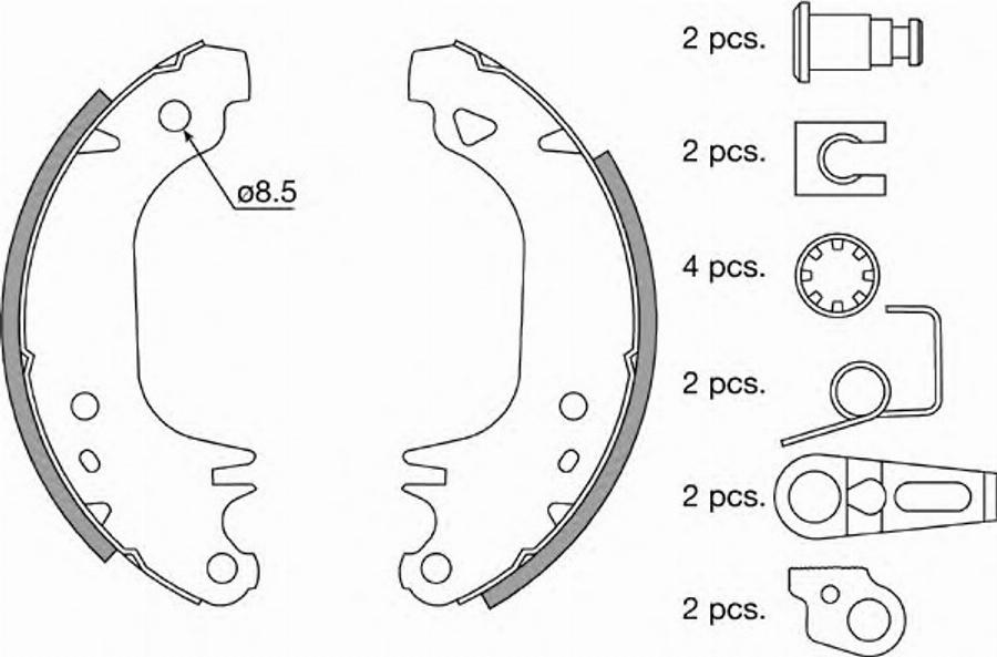 Spidan 30469 - Brake Shoe Set www.autospares.lv