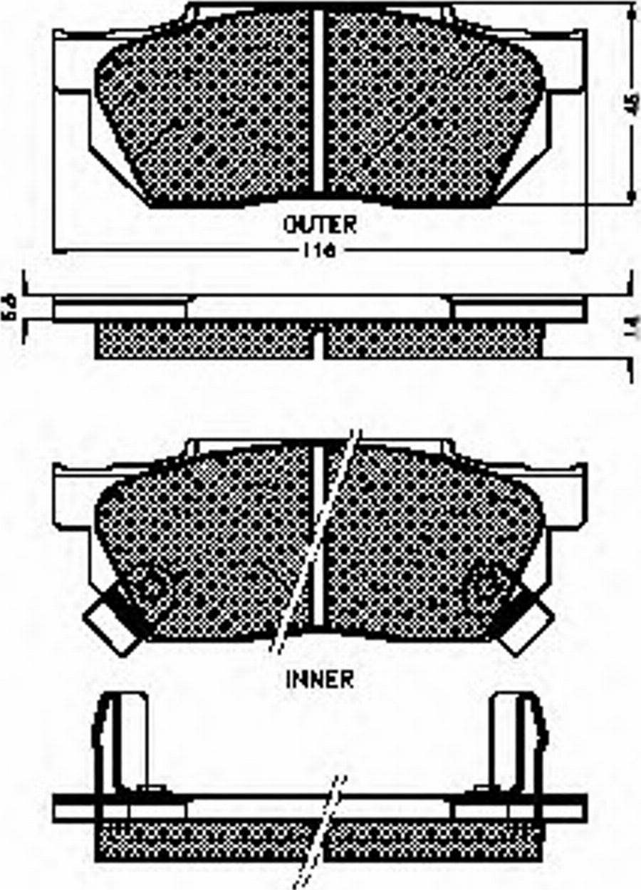 Spidan 30194 - Тормозные колодки, дисковые, комплект www.autospares.lv