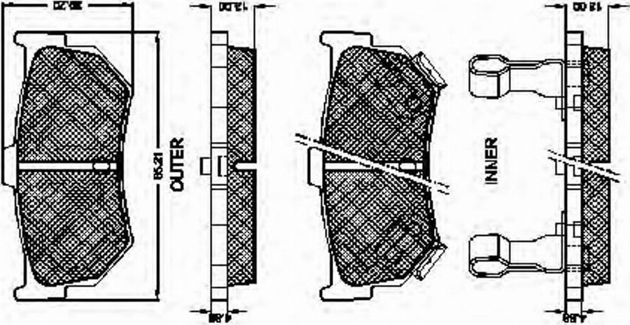 Spidan 30195 - Bremžu uzliku kompl., Disku bremzes www.autospares.lv