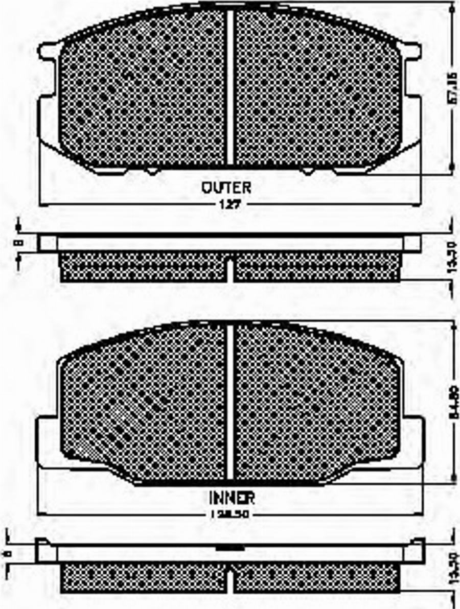 Spidan 30169 - Тормозные колодки, дисковые, комплект www.autospares.lv