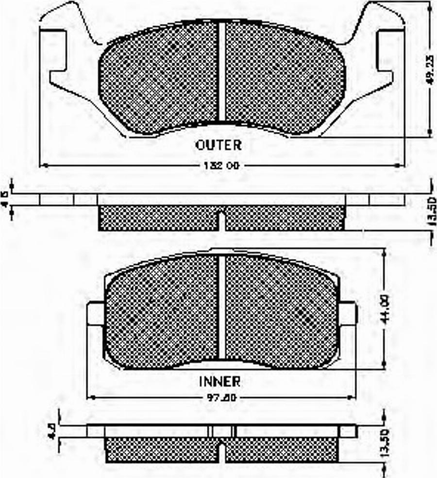 Spidan 30117 - Brake Pad Set, disc brake www.autospares.lv