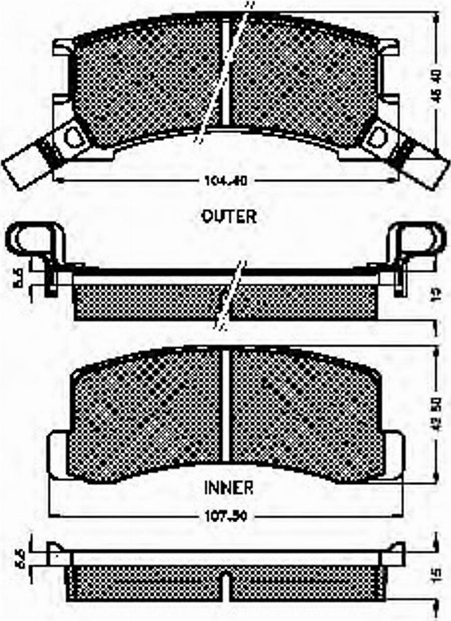 Spidan 30188 - Тормозные колодки, дисковые, комплект www.autospares.lv