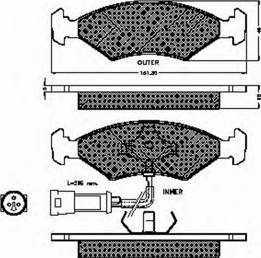 Spidan 30132 - Bremžu uzliku kompl., Disku bremzes www.autospares.lv