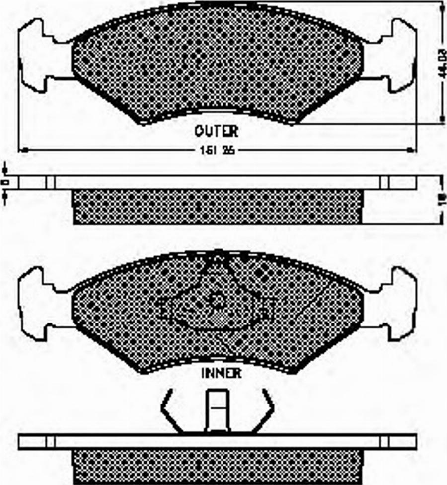 Spidan 30126 - Bremžu uzliku kompl., Disku bremzes www.autospares.lv