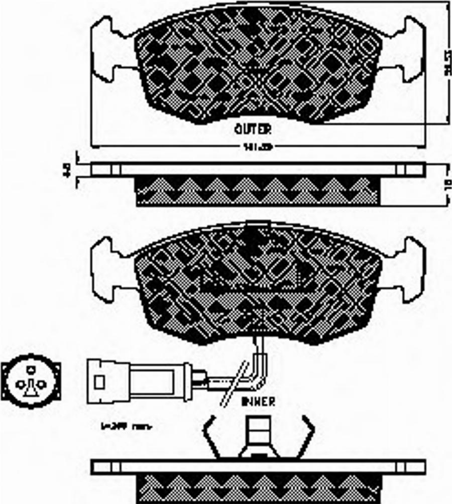 Spidan 30177 - Тормозные колодки, дисковые, комплект www.autospares.lv