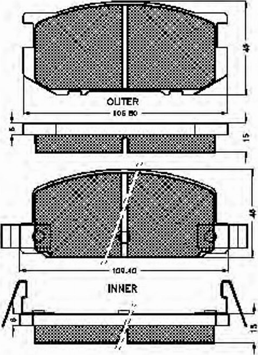 Spidan 30202 - Brake Pad Set, disc brake www.autospares.lv