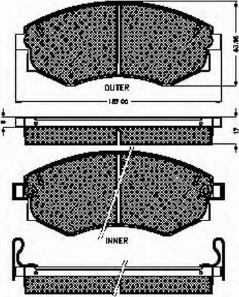 Spidan 31091 - Brake Pad Set, disc brake www.autospares.lv