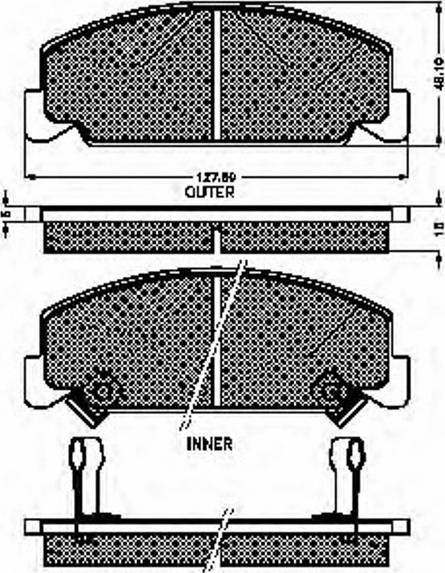 Spidan 31046 - Brake Pad Set, disc brake www.autospares.lv