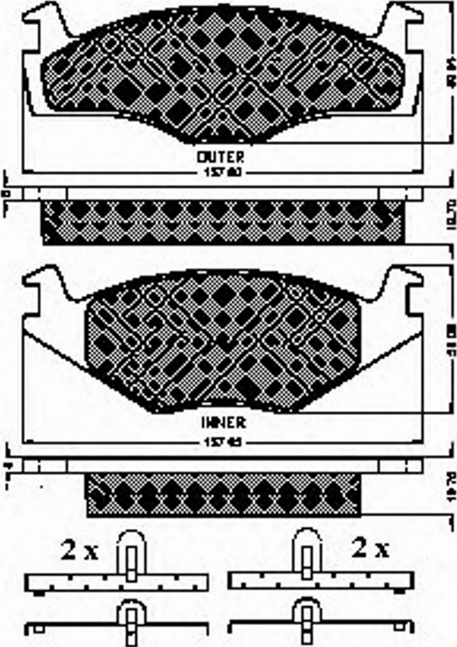 Spidan 31033 - Тормозные колодки, дисковые, комплект www.autospares.lv