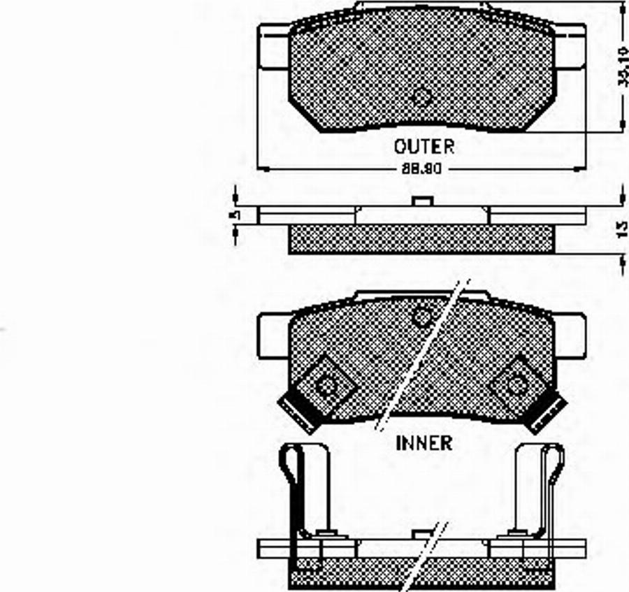 Spidan 31105 - Bremžu uzliku kompl., Disku bremzes www.autospares.lv