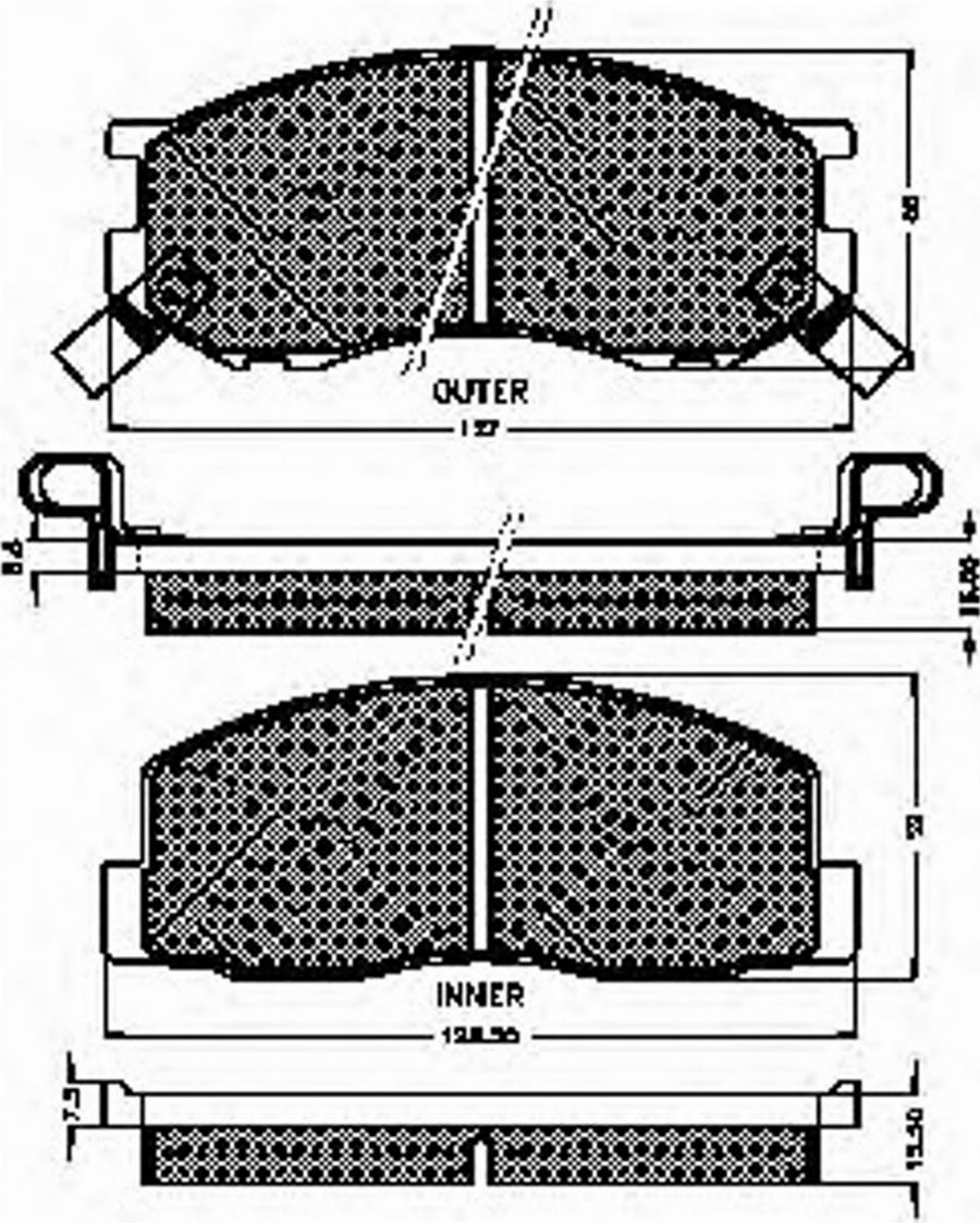 Spidan 31117 - Brake Pad Set, disc brake www.autospares.lv