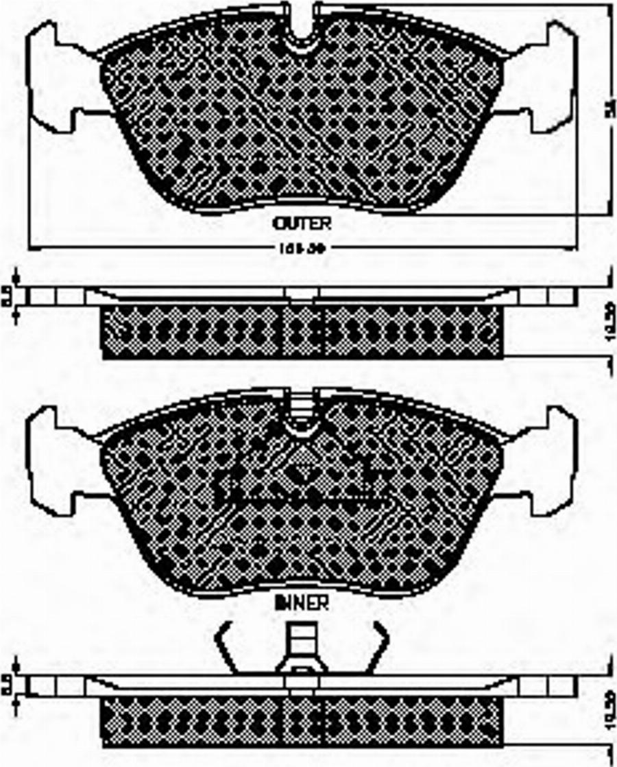 Spidan 31849 - Brake Pad Set, disc brake www.autospares.lv