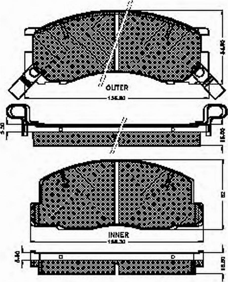 Spidan 31807 - Тормозные колодки, дисковые, комплект www.autospares.lv