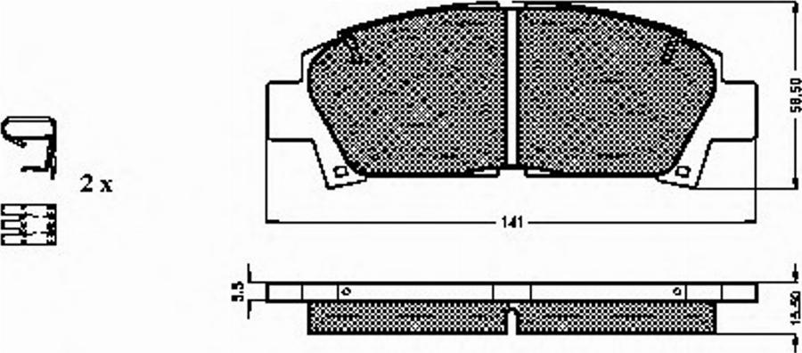 Spidan 31871 - Тормозные колодки, дисковые, комплект www.autospares.lv