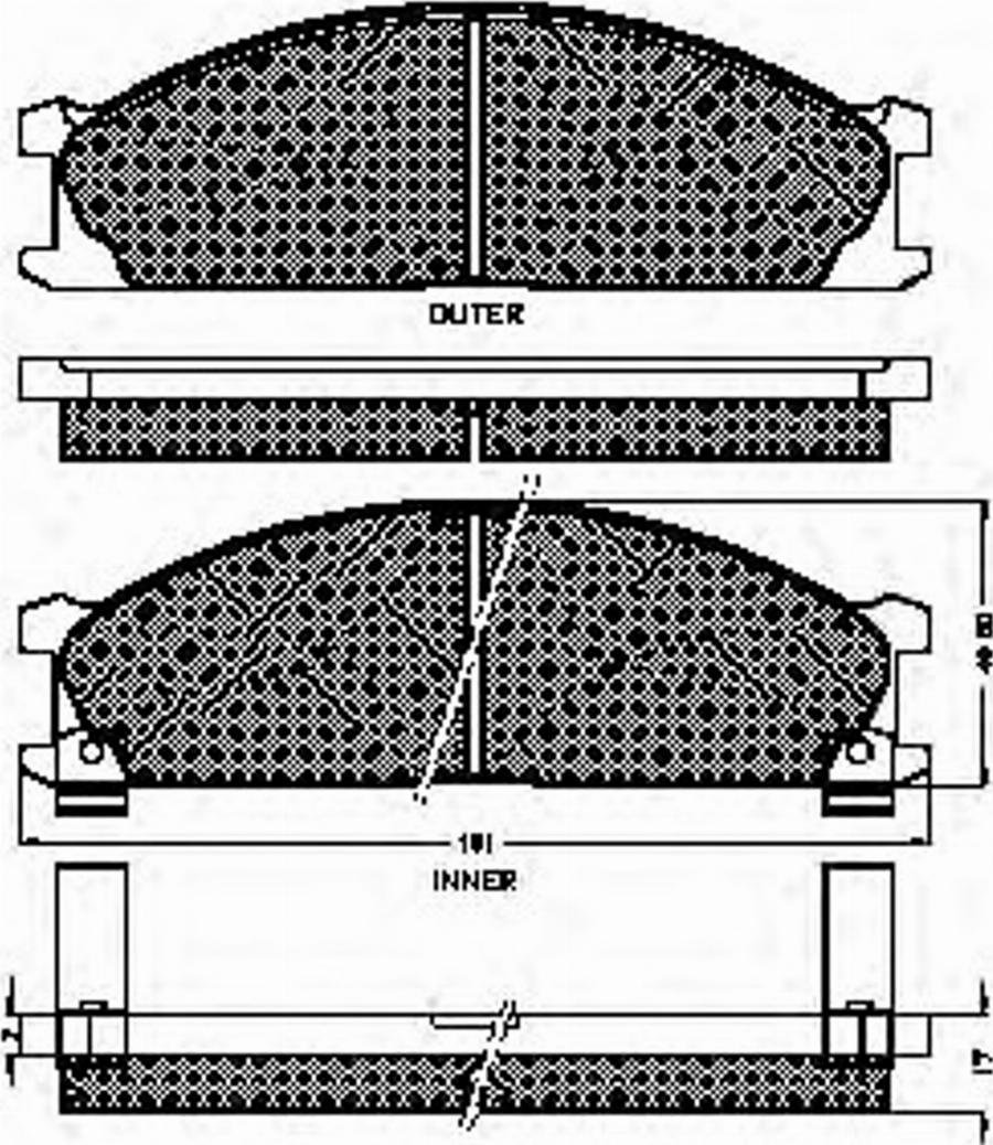 Spidan 31349 - Brake Pad Set, disc brake www.autospares.lv