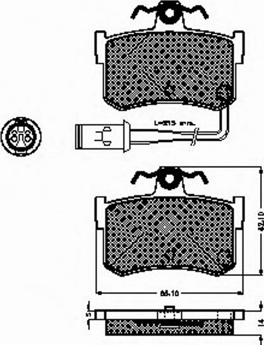 Spidan 31288 - Bremžu uzliku kompl., Disku bremzes www.autospares.lv