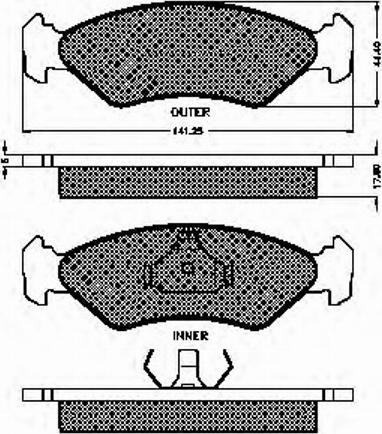 Spidan 31705 - Bremžu uzliku kompl., Disku bremzes www.autospares.lv