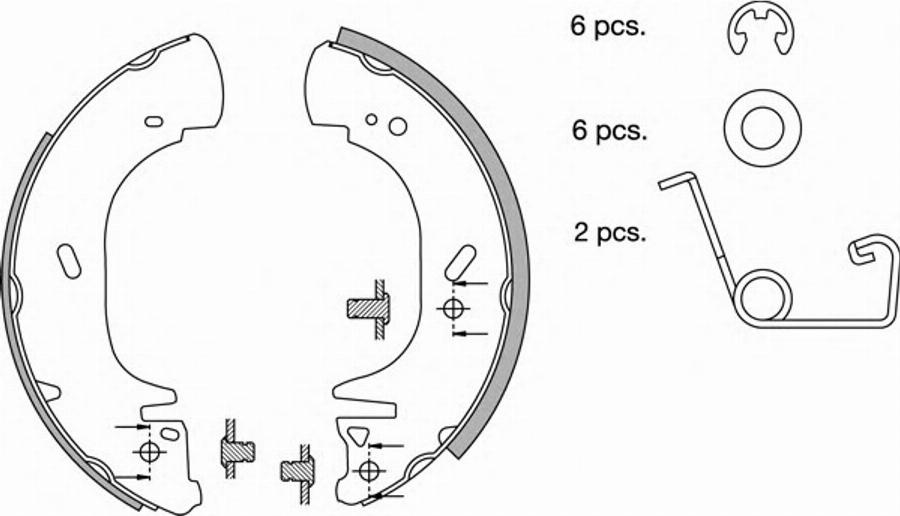 Spidan 33522 - Bremžu loku komplekts www.autospares.lv