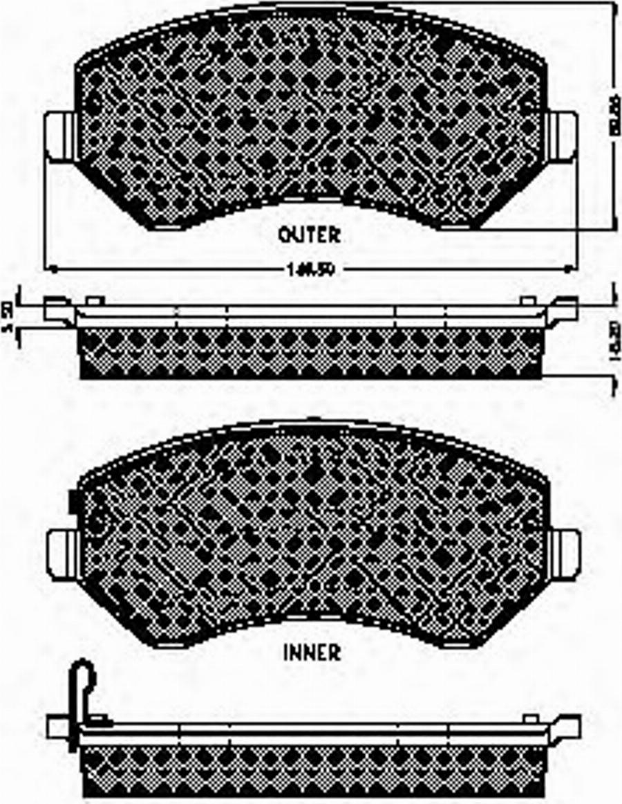 Spidan 32445 - Bremžu uzliku kompl., Disku bremzes www.autospares.lv