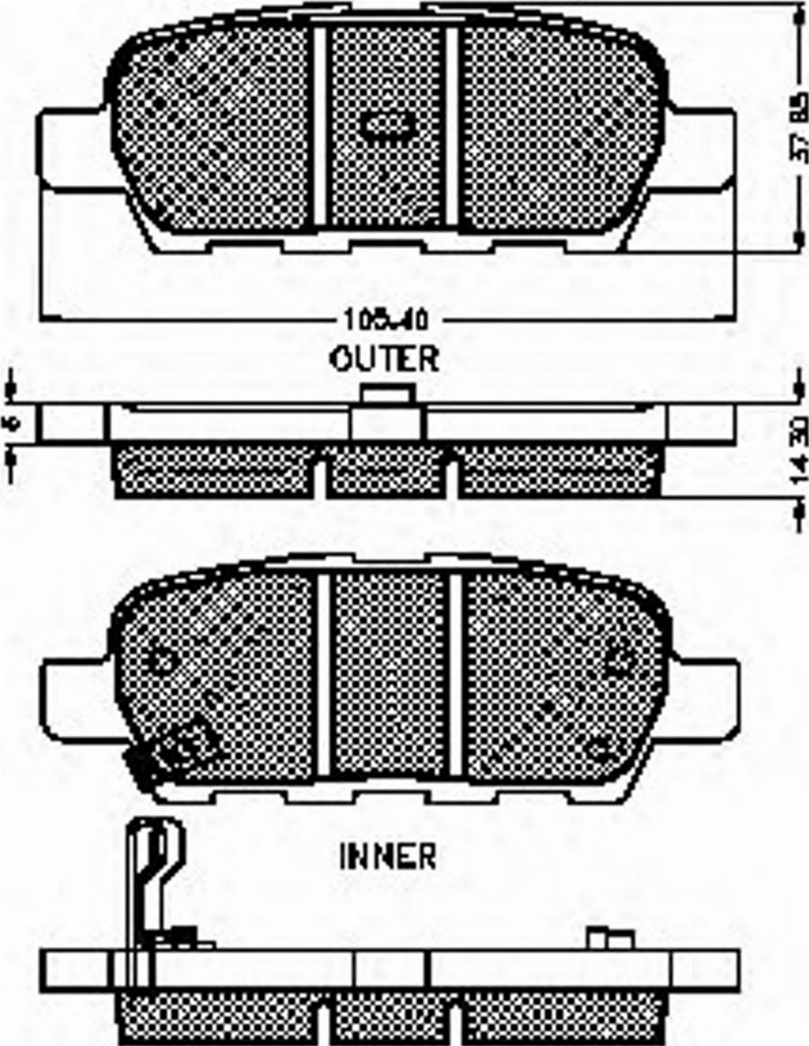 Spidan 32443 - Bremžu uzliku kompl., Disku bremzes www.autospares.lv