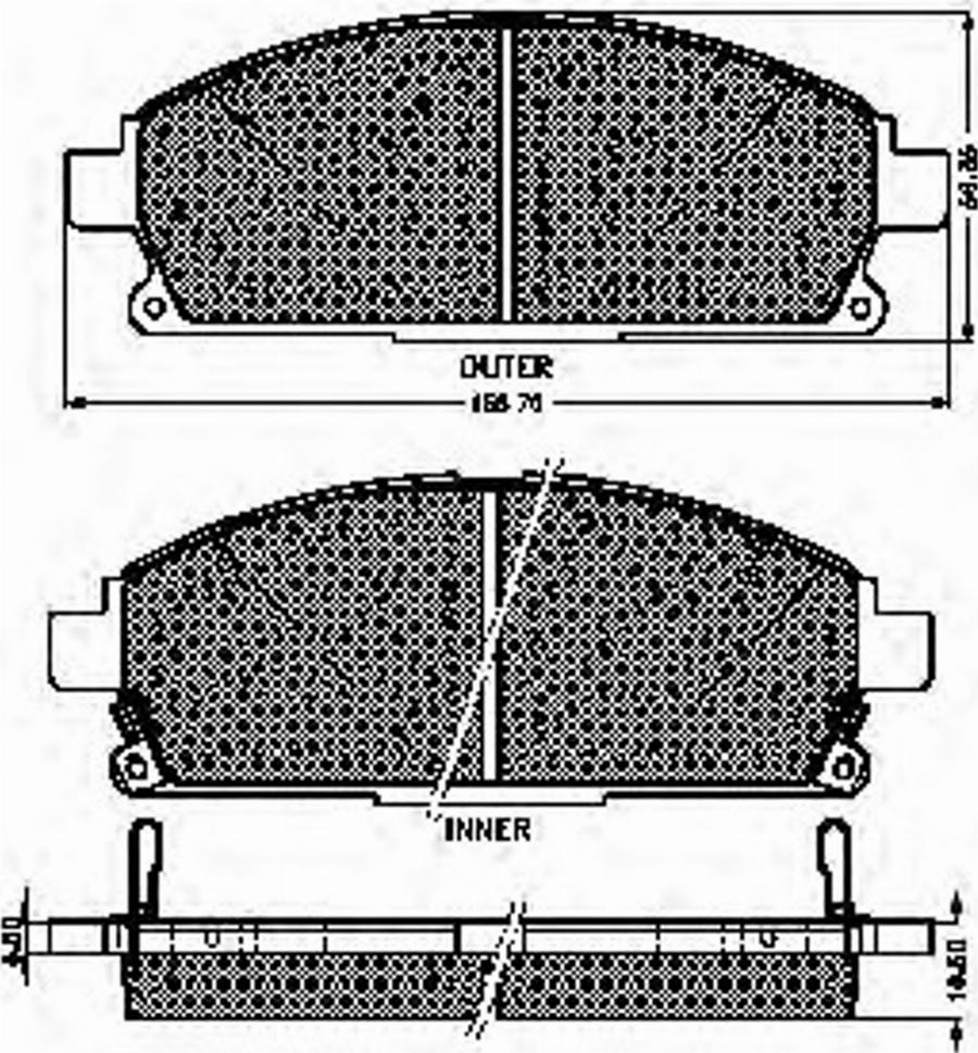 Spidan 32450 - Brake Pad Set, disc brake www.autospares.lv