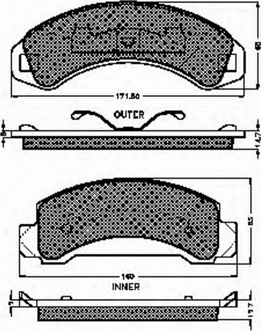 Spidan 32549 - Brake Pad Set, disc brake www.autospares.lv