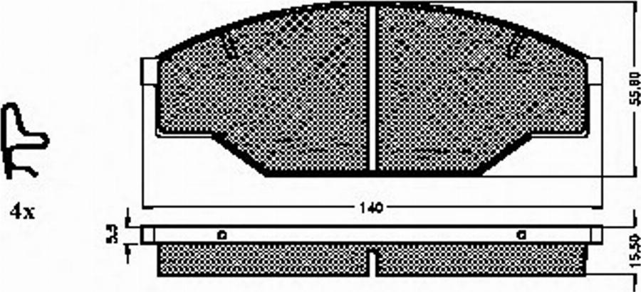 Spidan 32554 - Bremžu uzliku kompl., Disku bremzes www.autospares.lv