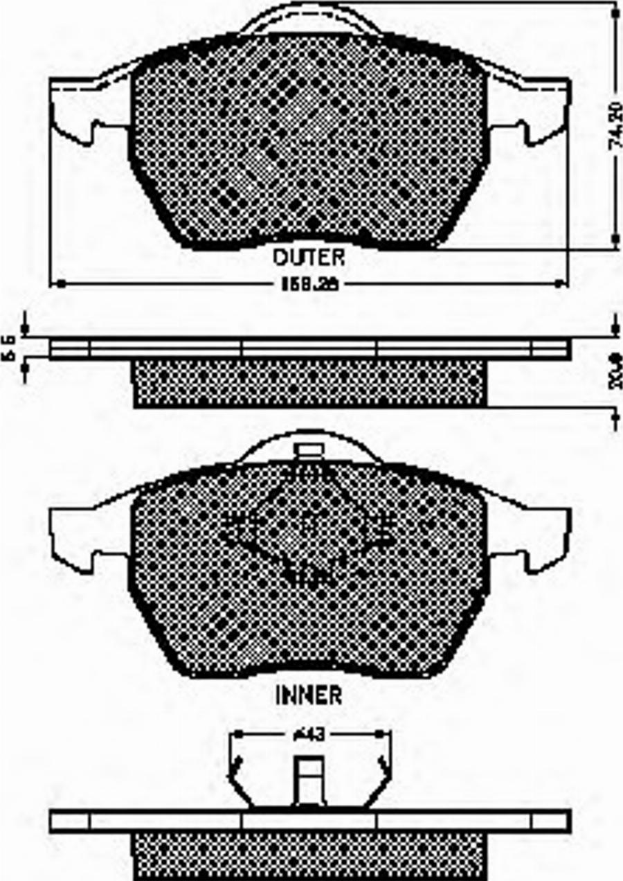 Spidan 32551 - Bremžu uzliku kompl., Disku bremzes www.autospares.lv