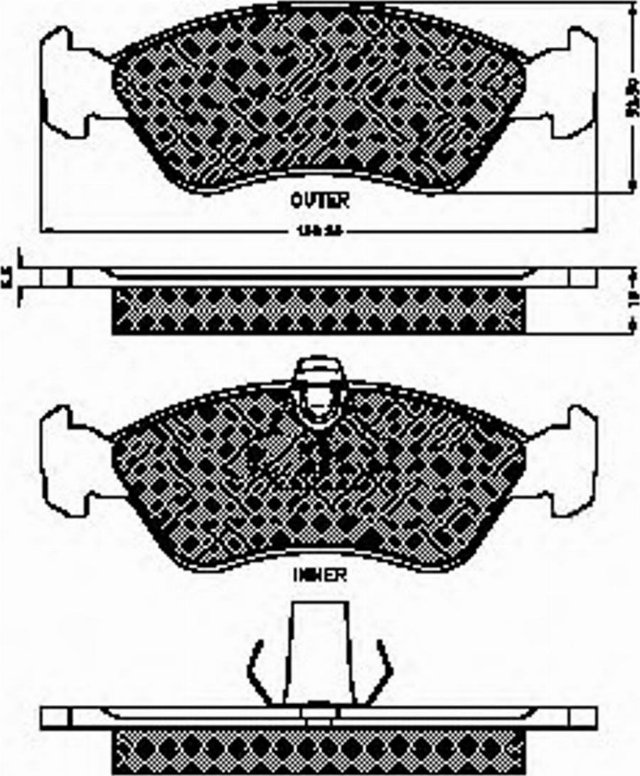 Spidan 32553 - Тормозные колодки, дисковые, комплект www.autospares.lv