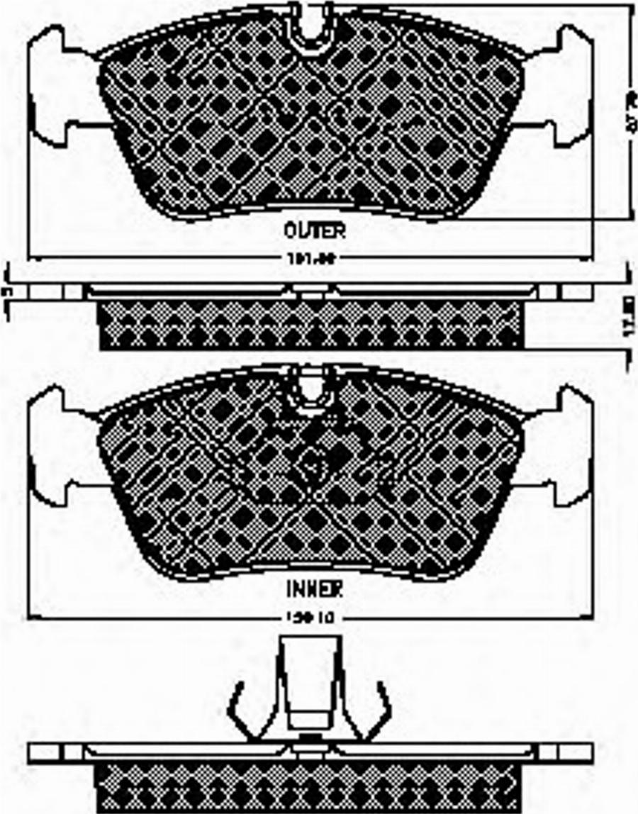 Spidan 32533 - Тормозные колодки, дисковые, комплект www.autospares.lv