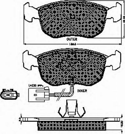 Spidan 32532 - Тормозные колодки, дисковые, комплект www.autospares.lv