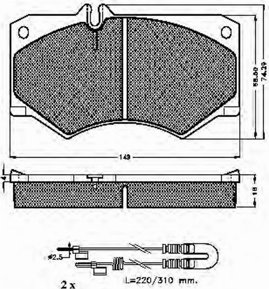 Spidan 32520 - Bremžu uzliku kompl., Disku bremzes www.autospares.lv