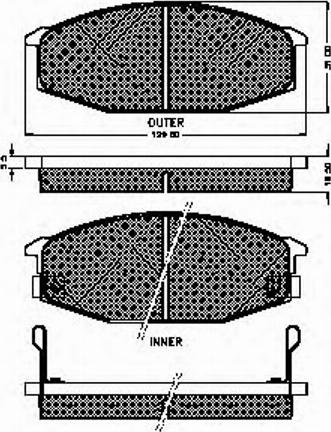 Spidan 32696 - Bremžu uzliku kompl., Disku bremzes www.autospares.lv