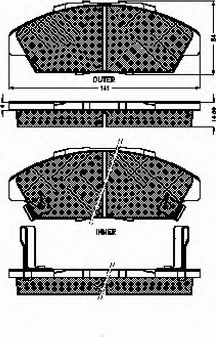 Spidan 32693 - Тормозные колодки, дисковые, комплект www.autospares.lv