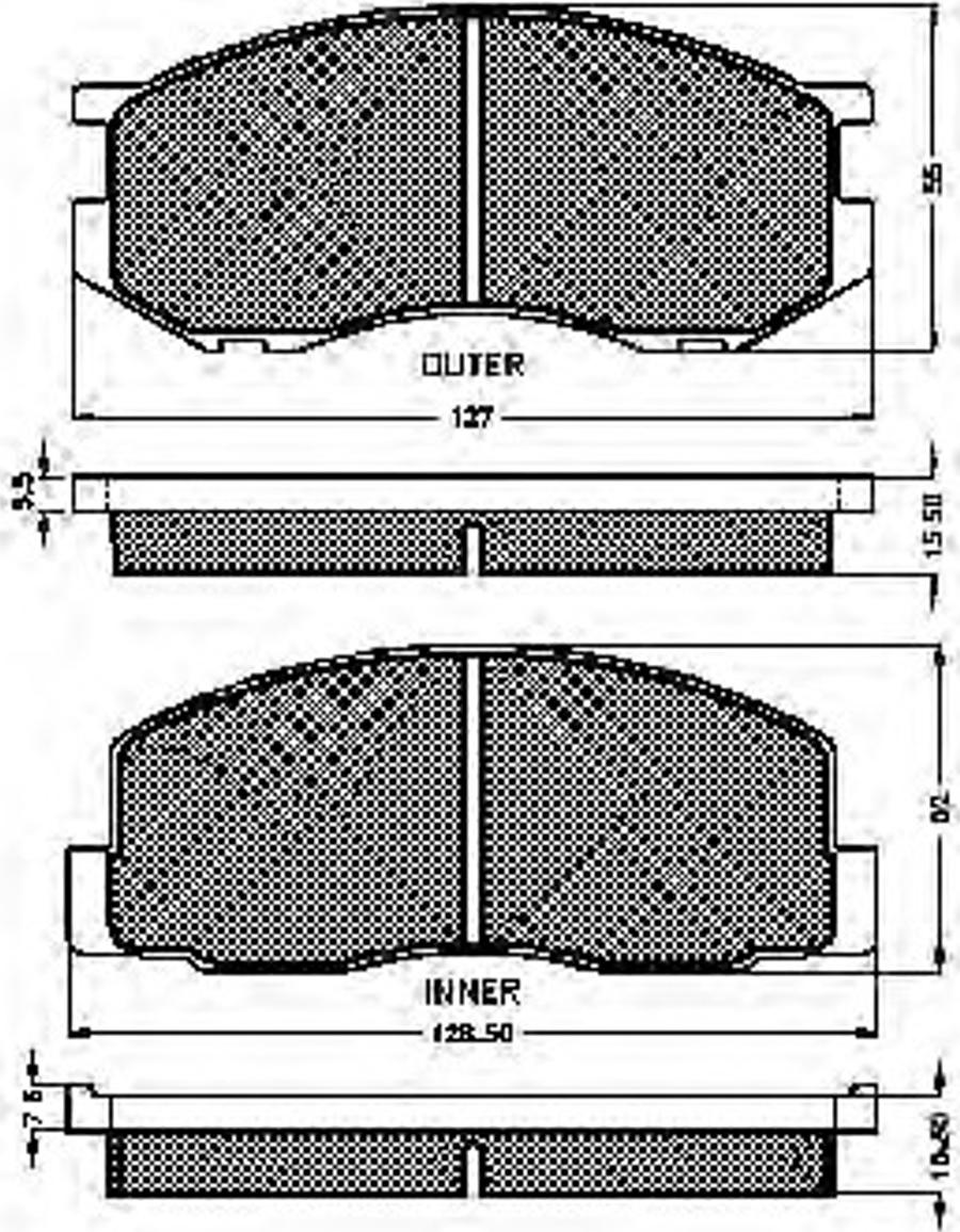 Spidan 32667 - Brake Pad Set, disc brake www.autospares.lv