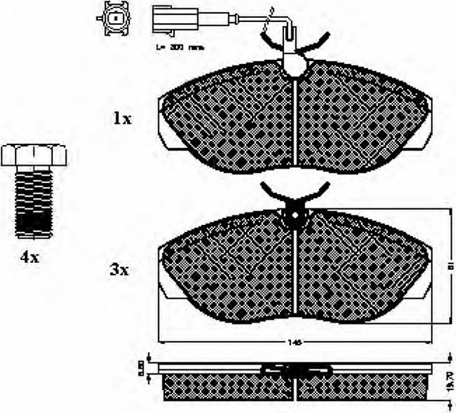 Spidan 32672 - Bremžu uzliku kompl., Disku bremzes www.autospares.lv