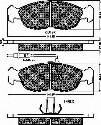 Spidan 32033 - Bremžu uzliku kompl., Disku bremzes www.autospares.lv