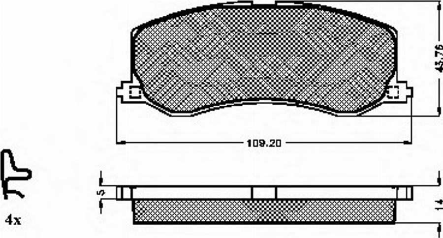 Spidan 32032 - Тормозные колодки, дисковые, комплект www.autospares.lv