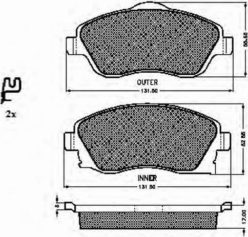 Spidan 32840 - Brake Pad Set, disc brake www.autospares.lv