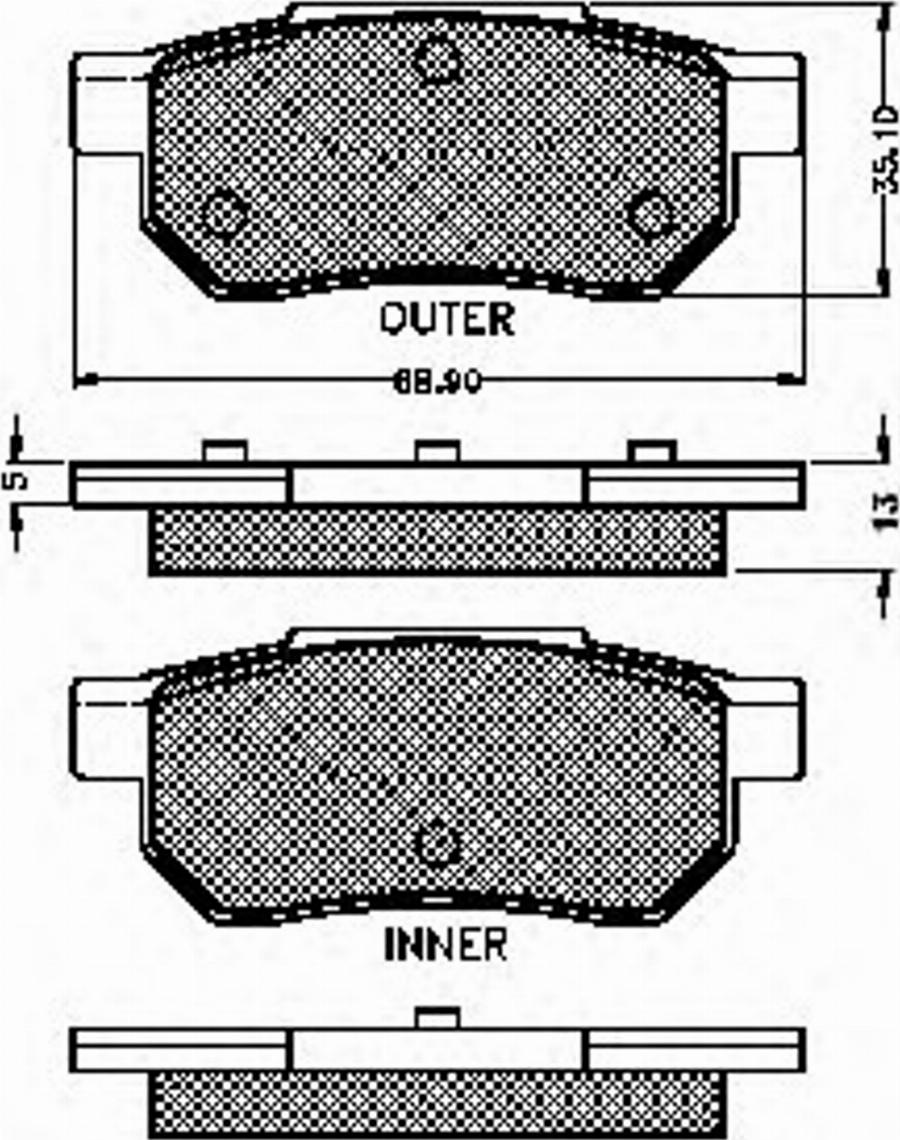 Spidan 32869 - Bremžu uzliku kompl., Disku bremzes www.autospares.lv