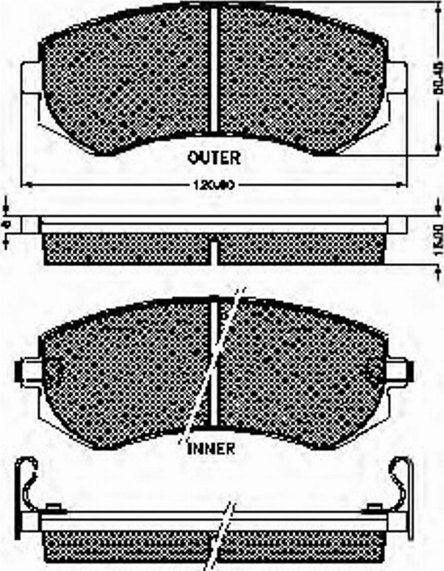 Spidan 32885 - Bremžu uzliku kompl., Disku bremzes www.autospares.lv