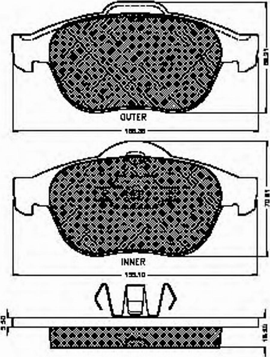 Spidan 32828 - Bremžu uzliku kompl., Disku bremzes www.autospares.lv