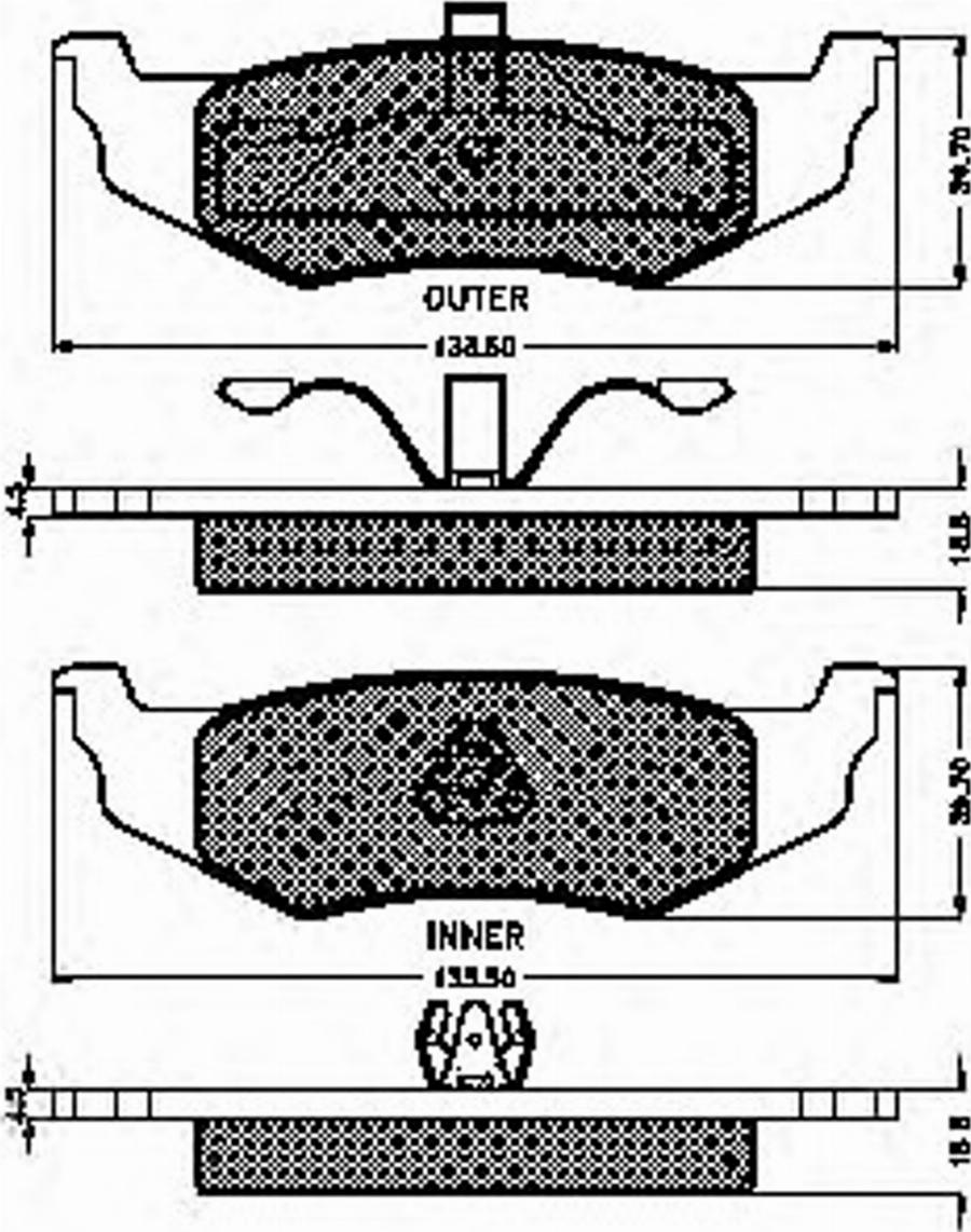 Spidan 32873 - Bremžu uzliku kompl., Disku bremzes www.autospares.lv